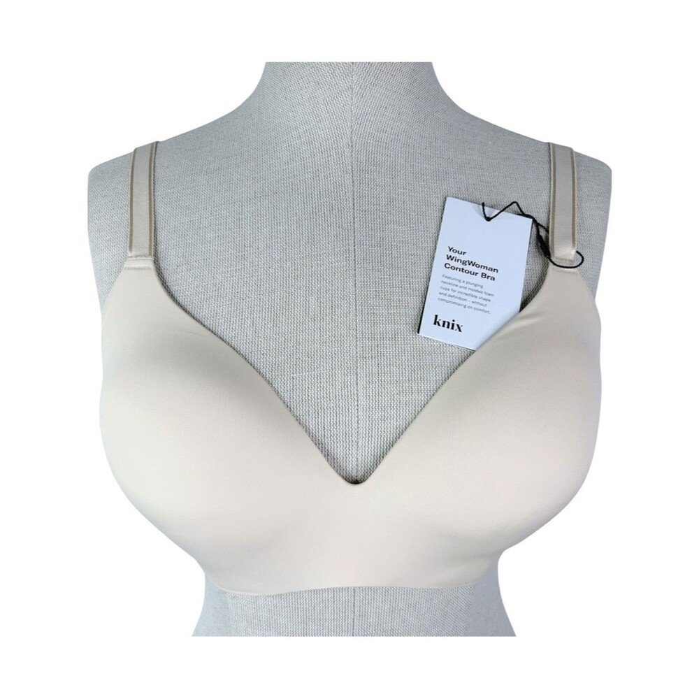 NWT Knix WingWoman Contour Bra sz 4 * Warm Sand Dune Wireless 34B 34C 32D